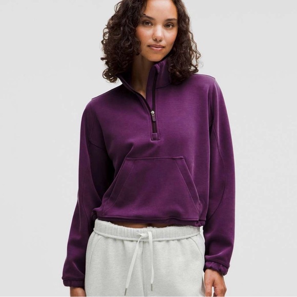lululemon athletica Purple Brushed Softstreme Dramatic Magenta Size 6 Sweatshirt - Picture 2 of 5